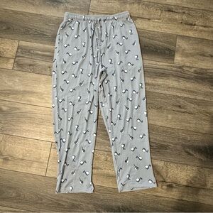 PGA Tour Men's Golf Ball Print Pajama Lounge Pants Grey Size Large Pockets